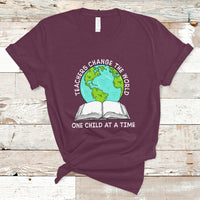 Teacher T Shirt Teachers Change The World One Child At A Time Teacher Life T-Shirt, Back To School Shirt, Gift For Teacher, Funny Teaching - Wonder Print Shop