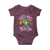 Funny Retro Alligator First Day of School Baby Onesie Guess Who is Back Cute Kids Gift