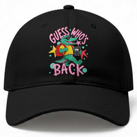 Funny Retro Alligator First Day of School Baseball Cap Guess Who is Back Cute Kids Gift