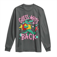 Funny Retro Alligator First Day of School Long Sleeve Shirt Guess Who is Back Cute Kids Gift