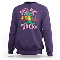 Funny Retro Alligator First Day of School Sweatshirt Guess Who is Back Cute Kids Gift