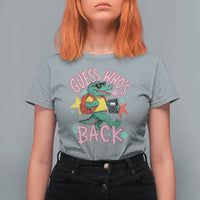 Funny Retro Alligator First Day of School T Shirt For Women Guess Who is Back Cute Kids Gift