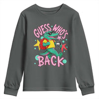 Funny Retro Alligator First Day of School Youth Sweatshirt Guess Who is Back Cute Kids Gift