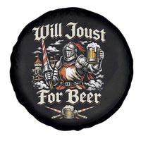 Funny Medieval Knight Drinking Humor Spare Tire Cover Will Joust For Beer Vintage Renaissance Faire