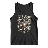 Funny Medieval Knight Drinking Humor Tank Top Will Joust For Beer Vintage Renaissance Faire