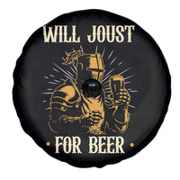 Funny Medieval Knight Drinking Festival Humor Spare Tire Cover Will Joust For Beer Renaissance Faire