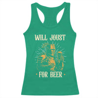 Funny Medieval Knight Drinking Festival Humor Racerback Tank Top Will Joust For Beer Renaissance Faire