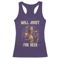 Funny Medieval Knight Drinking Festival Humor Racerback Tank Top Will Joust For Beer Renaissance Faire