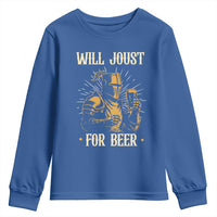 Funny Medieval Knight Drinking Festival Humor Youth Sweatshirt Will Joust For Beer Renaissance Faire