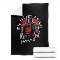 Funny One Arm Knight Medieval Throw Blanket Tis But A Scratch Classic Dark Humor Parody