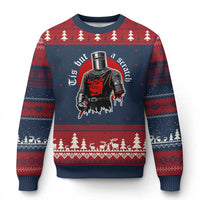 Funny One Arm Knight Medieval Ugly Christmas Sweater Tis But A Scratch Classic Dark Humor Parody