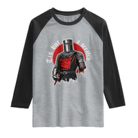 Funny One Arm Knight Medieval Raglan Shirt Tis But A Scratch Classic Dark Humor Parody