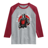 Funny One Arm Knight Medieval Raglan Shirt Tis But A Scratch Classic Dark Humor Parody