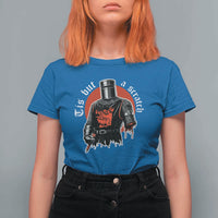 Funny One Arm Knight Medieval T Shirt For Women Tis But A Scratch Classic Dark Humor Parody
