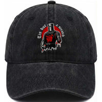 Funny One Arm Knight Medieval Washed Cotton Baseball Cap Tis But A Scratch Classic Dark Humor Parody