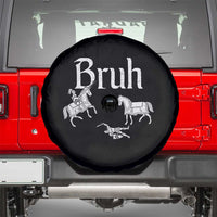 Funny Bruh Medieval Jousting Fallen Knight Graphic Spare Tire Cover Sarcastic Renaissance Faire Meme