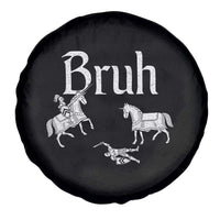 Funny Bruh Medieval Jousting Fallen Knight Graphic Spare Tire Cover Sarcastic Renaissance Faire Meme