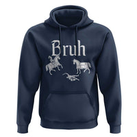 Funny Bruh Medieval Jousting Fallen Knight Graphic Hoodie Sarcastic Renaissance Faire Meme