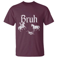 Funny Bruh Medieval Jousting Fallen Knight Graphic T Shirt Sarcastic Renaissance Faire Meme