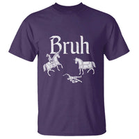 Funny Bruh Medieval Jousting Fallen Knight Graphic T Shirt Sarcastic Renaissance Faire Meme