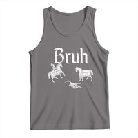 Funny Bruh Medieval Jousting Fallen Knight Graphic Tank Top Sarcastic Renaissance Faire Meme