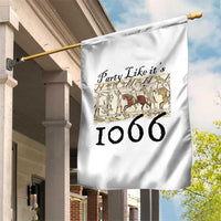Funny Medieval Humor Battle of Hastings Garden Flag Party Like Its 1066 Historic Bayeux Tapestry Graphic