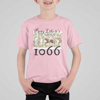 Funny Medieval Humor Battle of Hastings T Shirt For Kid Party Like Its 1066 Historic Bayeux Tapestry Graphic