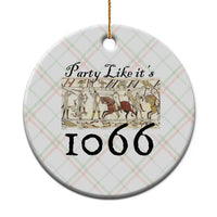 Funny Medieval Humor Battle of Hastings Ceramic Ornament Party Like Its 1066 Historic Bayeux Tapestry Graphic