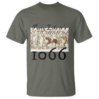 Funny Medieval Humor Battle of Hastings T Shirt Party Like Its 1066 Historic Bayeux Tapestry Graphic