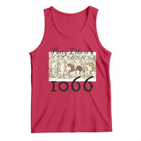 Funny Medieval Humor Battle of Hastings Tank Top Party Like Its 1066 Historic Bayeux Tapestry Graphic