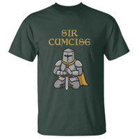 Funny Sir Cumcise Kneeling Knight Graphic T Shirt Sarcastic Wordplay Medieval Dark Adult Humor