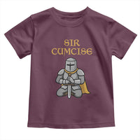 Funny Sir Cumcise Kneeling Knight Graphic Toddler T Shirt Sarcastic Wordplay Medieval Dark Adult Humor