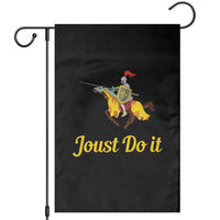 Funny Joust Do It Medieval Knight Horse Graphic Garden Flag Jousting Renaissance Faire Parody