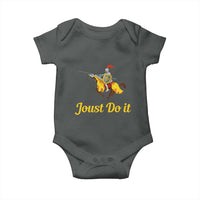 Funny Joust Do It Medieval Knight Horse Graphic Baby Onesie Jousting Renaissance Faire Parody