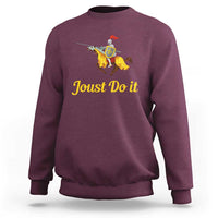 Funny Joust Do It Medieval Knight Horse Graphic Sweatshirt Jousting Renaissance Faire Parody