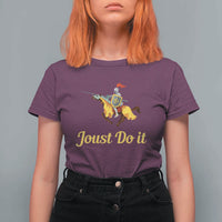 Funny Joust Do It Medieval Knight Horse Graphic T Shirt For Women Jousting Renaissance Faire Parody