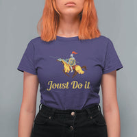 Funny Joust Do It Medieval Knight Horse Graphic T Shirt For Women Jousting Renaissance Faire Parody