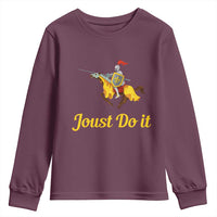 Funny Joust Do It Medieval Knight Horse Graphic Youth Sweatshirt Jousting Renaissance Faire Parody
