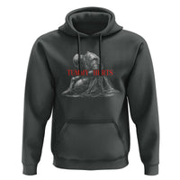 Funny Tummy Hurts Knight Graphic Hoodie Warrior Medieval Sarcastic Dark Fantasy Slumped Renaissance Meme