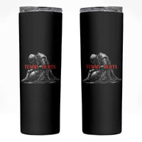 Funny Tummy Hurts Knight Graphic Skinny Tumbler Warrior Medieval Sarcastic Dark Fantasy Slumped Renaissance Meme
