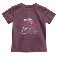 Funny Tummy Hurts Knight Graphic Toddler T Shirt Warrior Medieval Sarcastic Dark Fantasy Slumped Renaissance Meme
