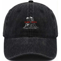 Funny Tummy Hurts Knight Graphic Washed Cotton Baseball Cap Warrior Medieval Sarcastic Dark Fantasy Slumped Renaissance Meme