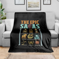 The Epic Sagas Ancient Greek Mythology Graphic Throw Blanket Odysseus Journey Odyssey History Lover Gift