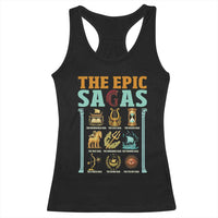 The Epic Sagas Ancient Greek Mythology Graphic Racerback Tank Top Odysseus Journey Odyssey History Lover Gift