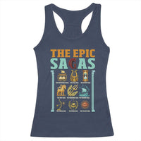 The Epic Sagas Ancient Greek Mythology Graphic Racerback Tank Top Odysseus Journey Odyssey History Lover Gift