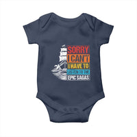 I Have To Listen To The Epic Sagas Odysseus Ship Retro Baby Onesie Funny Odyssey Greek Mythology Lover