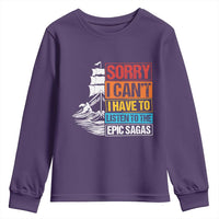 I Have To Listen To The Epic Sagas Odysseus Ship Retro Youth Sweatshirt Funny Odyssey Greek Mythology Lover