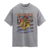 Firefighter Memorial In Reverence And Tribute Fallen Heroes 343 Washed Cotton T-Shirt We Will Never Forget Honor 9 11