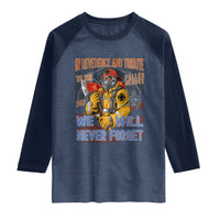 Firefighter Memorial In Reverence And Tribute Fallen Heroes 343 Raglan Shirt We Will Never Forget Honor 9 11