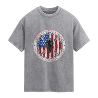 Commemoration Tribute Fallen Firefighters 9 11 Memorial Washed Cotton T-Shirt Maltese Cross Patriotic Honor Fallen Brothers